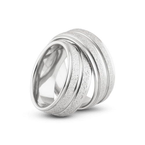 Par de Alianças Diamantada de Compromisso 8mm